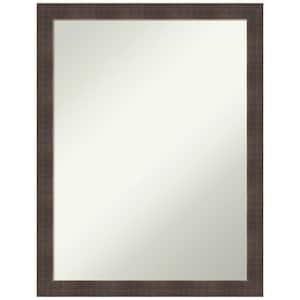 Whiskey Brown Rustic 20.25 in. H x 26.25 in. W Wood Framed Non-Beveled Wall Mirror in Brown