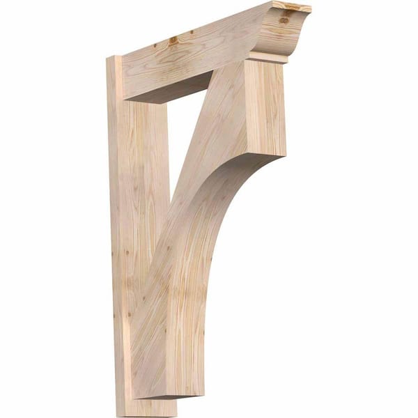 Ekena Millwork 8 in. x 44 in. x 32 in. Douglas Fir Westlake Traditional Smooth Outlooker