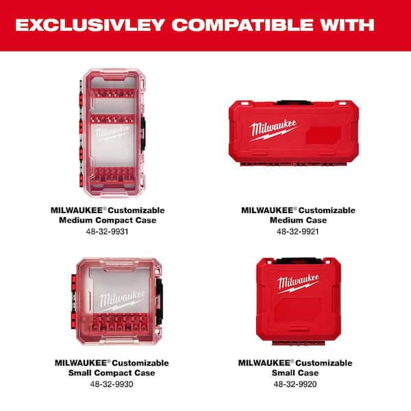 Small & Medium Case Rows for Impact Driver Accessories (5-Pack)