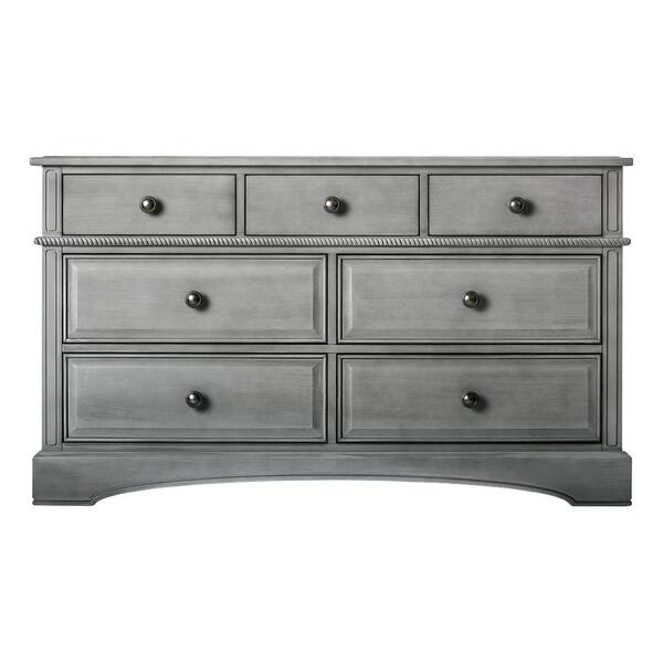 Evolur 7-Drawer Storm Grey Dresser