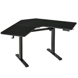 Modern 65.75 in. V-Shaped Black Standing Desk