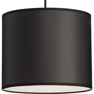 Markor Collection 12 in. 1 -Light Black Parchment Transitional Shaded Pendant