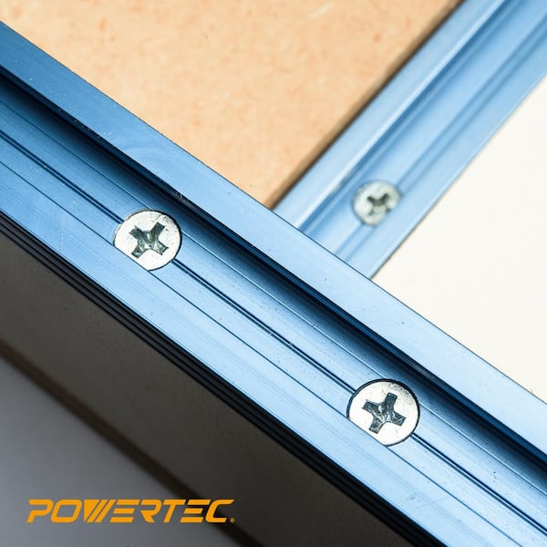 48 in. Universal Double-Cut Profile T track with Predrilled Mounting Holes and 100PCS Wood Screws