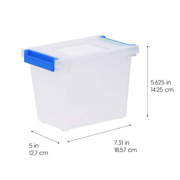 IRIS 3 qt. Plastic Storage Clip Box, Clear (6-Pack) 500608 - The
