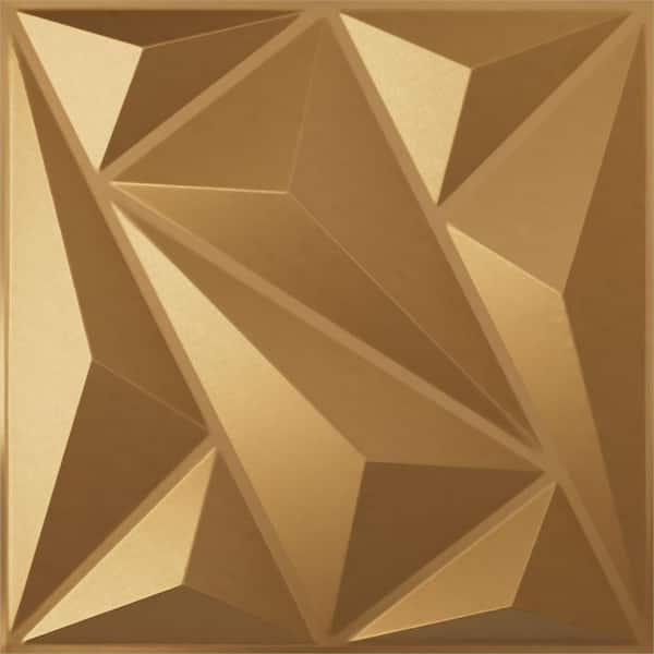 Ekena Millwork 19-5/8-in W x 19-5/8-in H Marquise EnduraWall Decorative 3D Wall Panel Gold