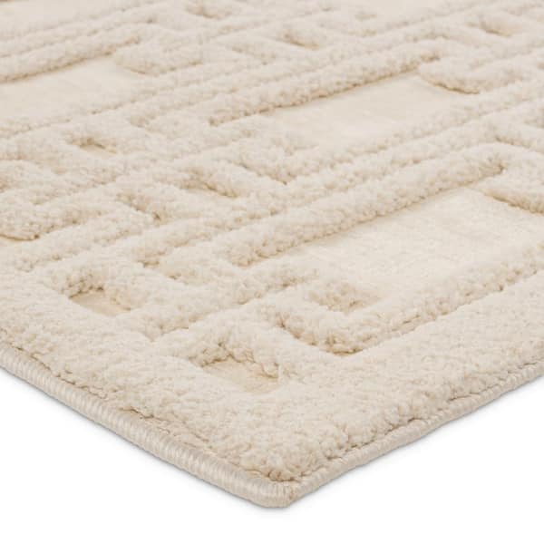 Torean Cream 9 ft. x 12 ft. Geometric Area Rug