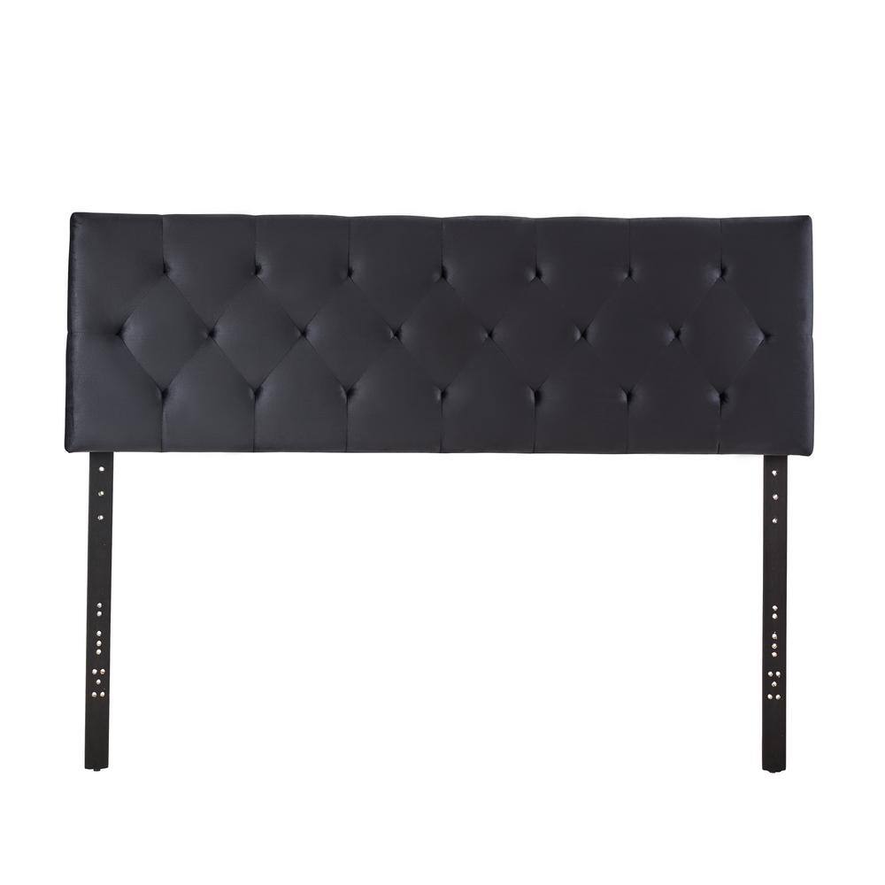 Brookside Jane Adjustable Black Velvet Upholstered Full Headboard BS01UPHBFFVK The Home Depot