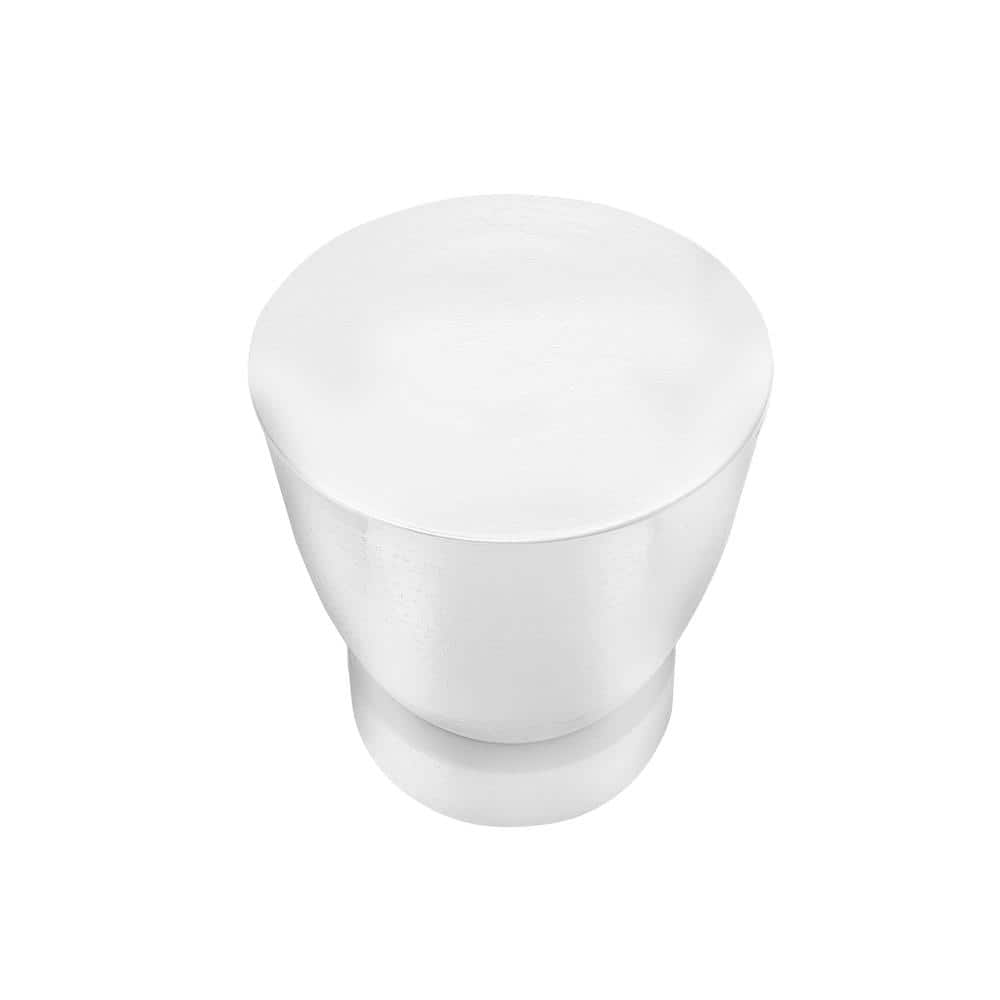 20 in. White Round Metal End Table HD 3921 The Home Depot