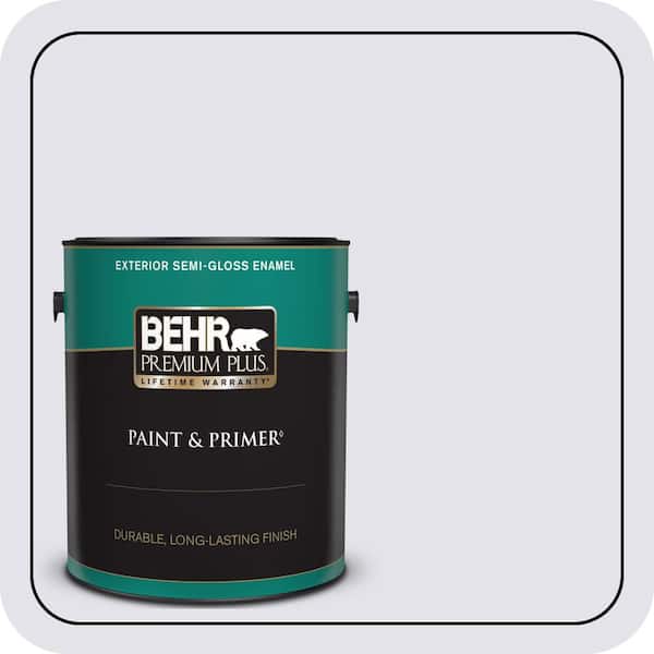 BEHR PREMIUM PLUS 1 gal. #PPU16-06 Lilac Mist Semi-Gloss Enamel Exterior Paint & Primer