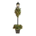 Northlight 6 ft. Pre-Lit Clear Lights Tropical Outdoor Patio Artificial ...