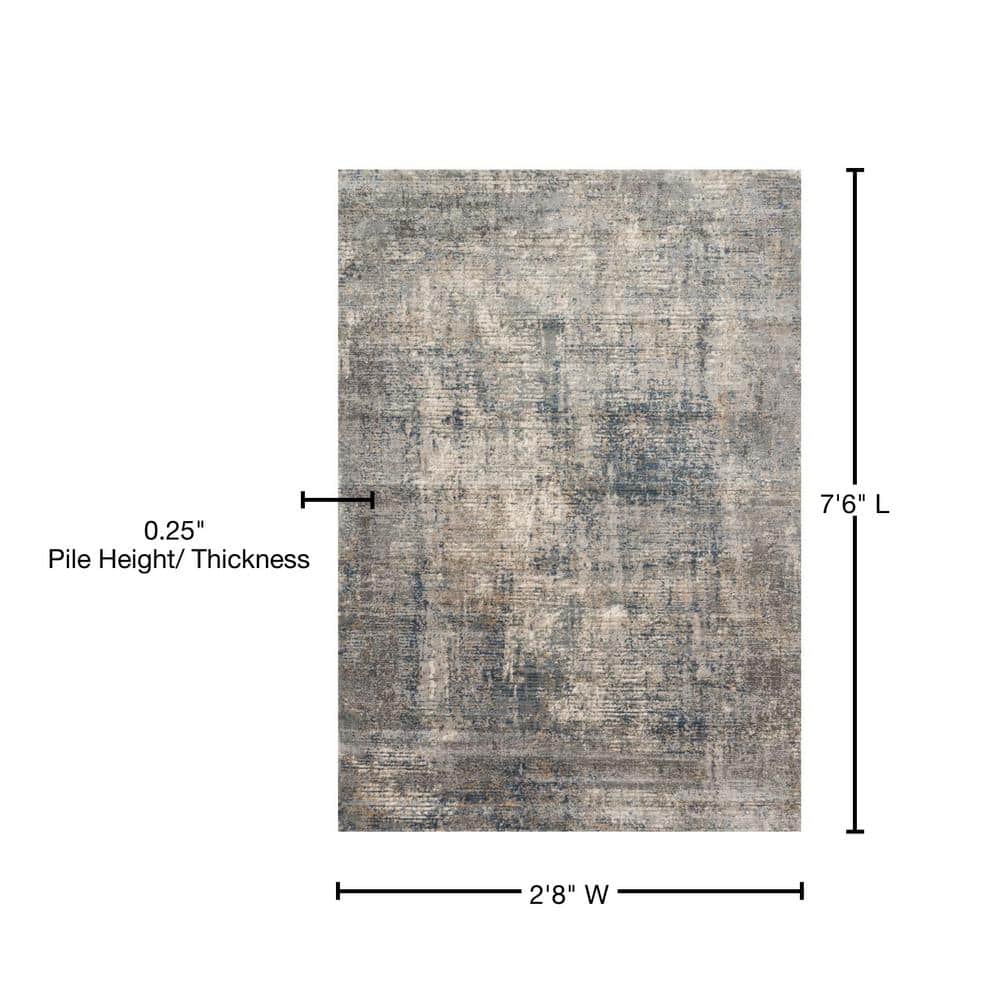 Denim Slate Handmade Synthetic Runner Rug - 32in x 90in