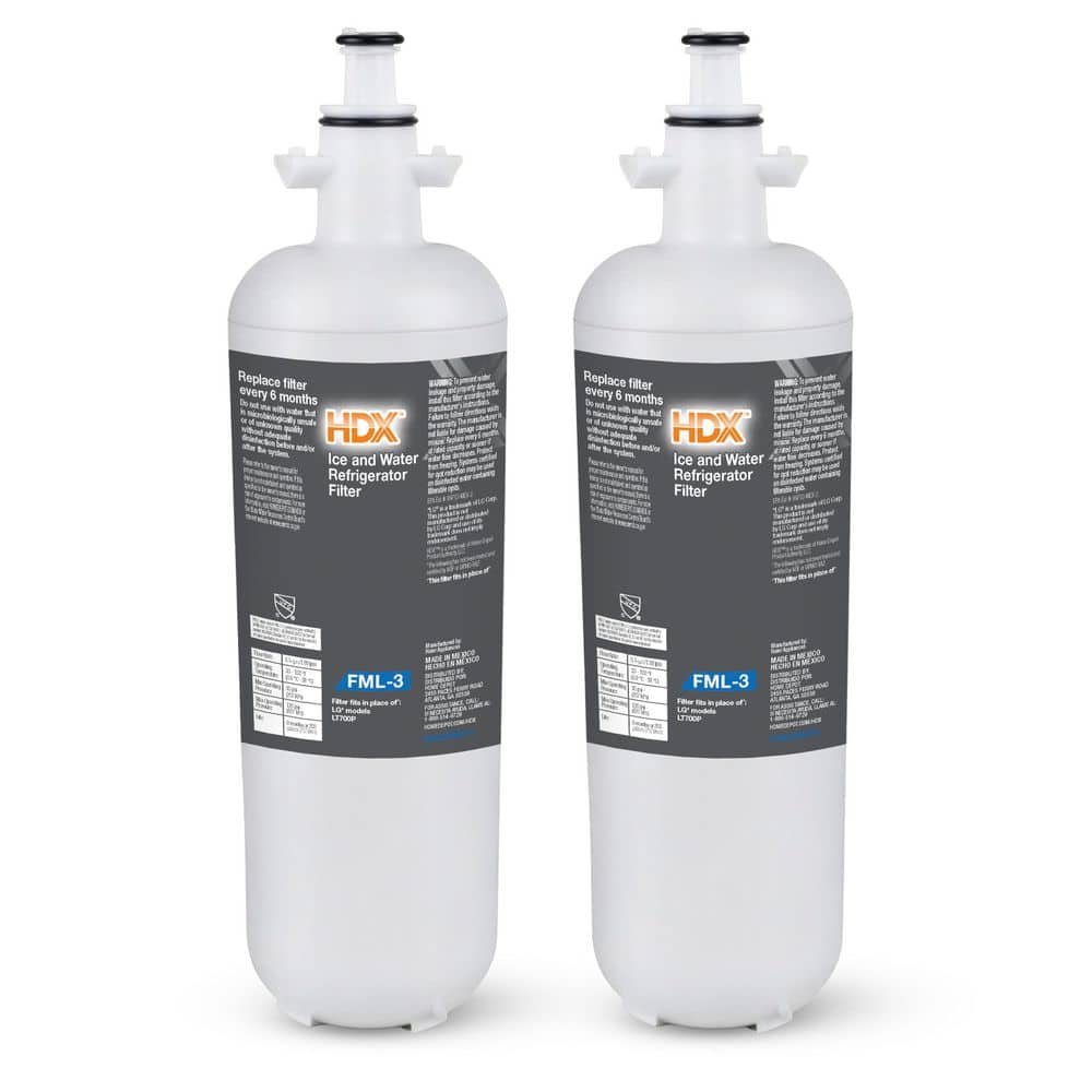 HDX - FML-3 LG LT700P Premium Refrigerator Water Filter Replacement (2 Pack)