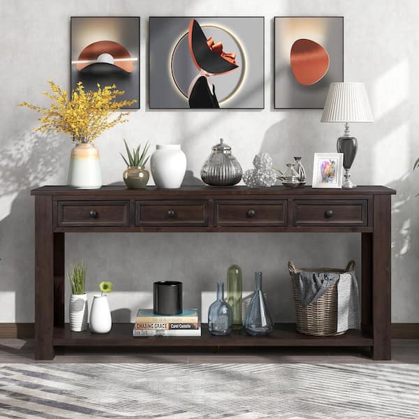 storage boxes for console table