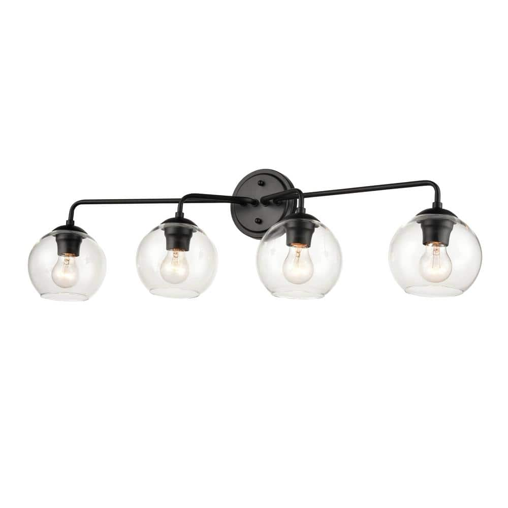 Millennium Lighting 35 in. 4-Light Matte Black Vanity Light 9754-MB ...