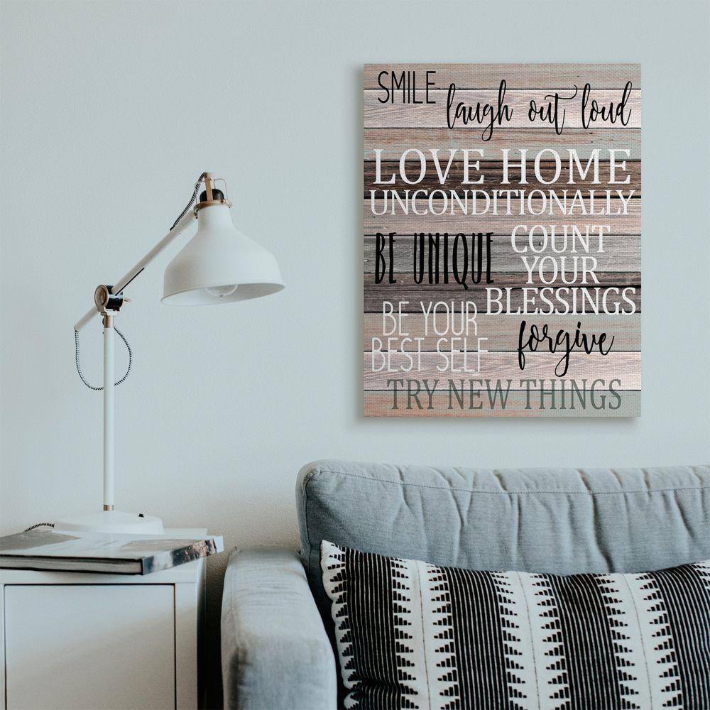 Inspirational Wood Grain Canvas Wall Art, 30" x 40"