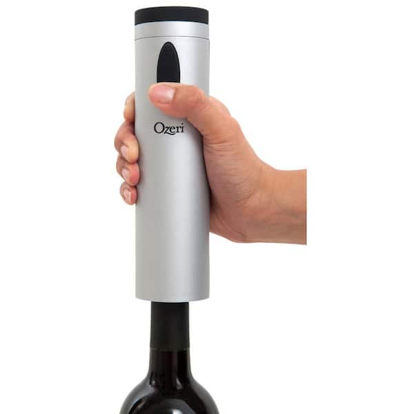 Ozeri OW08A Fascina Electric Wine Bottle Opener and Corkscrew Silver