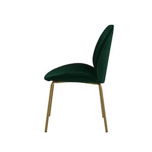 Luciano Hunter Green Upholstered Velvet Dining Chairs Set of 2