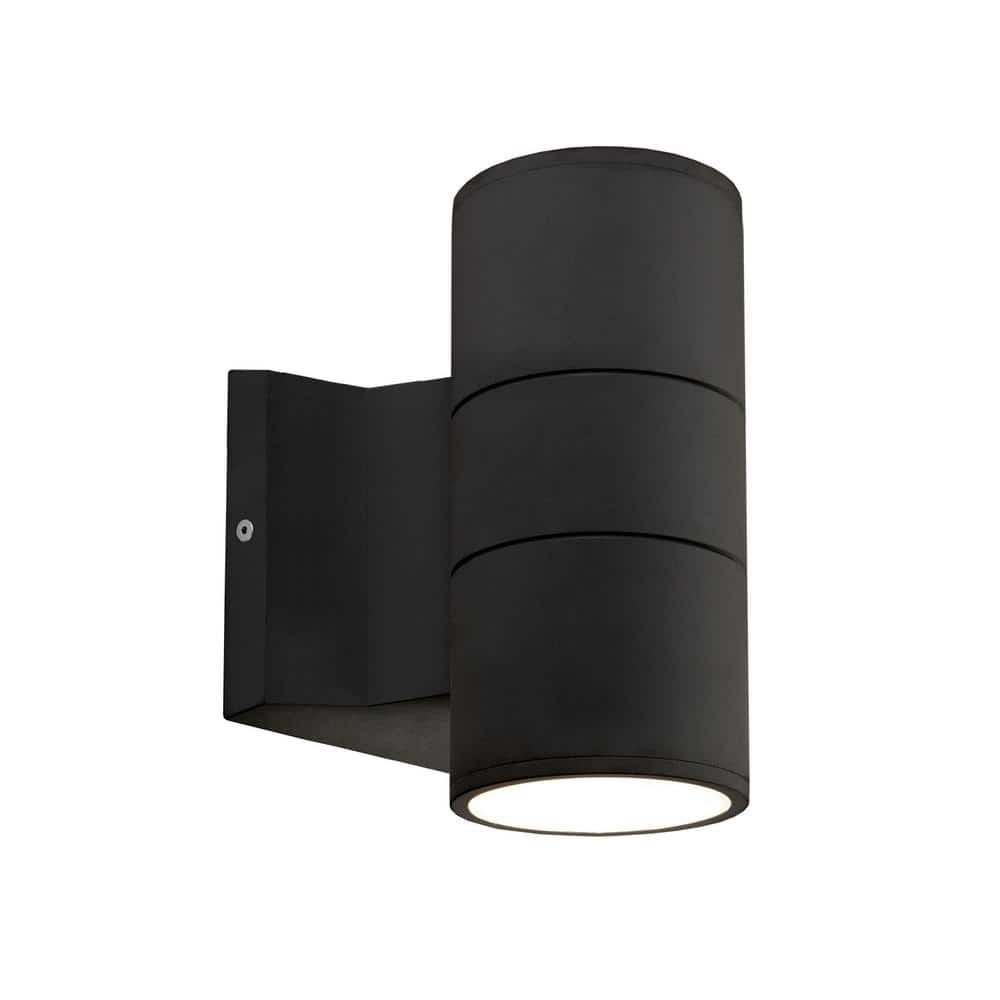 Black Aluminum Cylinder LED Wall Sconce
