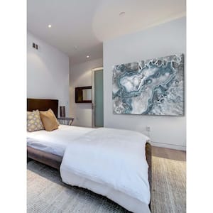 30 in. H x 45 in. W "Icy Layers" by Marmont Hill Printed Canvas Wall Art