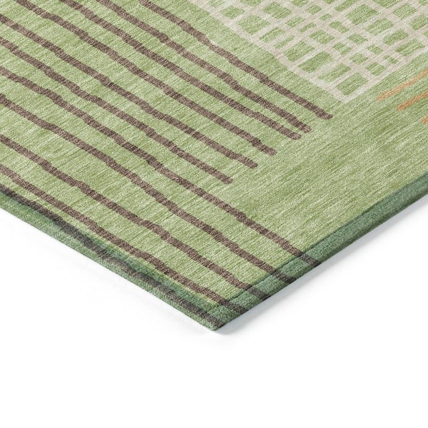 Chantille Machine Washable Indoor/Outdoor Abstract ACN2270 Aloe 2 ft. 3 in. x 7 ft. 6 in. Runner Rug