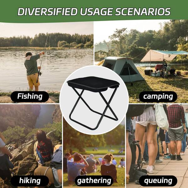 Night Cat Folding Stool For Camping Adults Kids Retractable