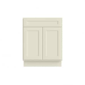 27 in. W x 21 in. D x 34.5 in. H Ready to Assemble Bath Vanity Cabinet without Top in Shaker Antique White
