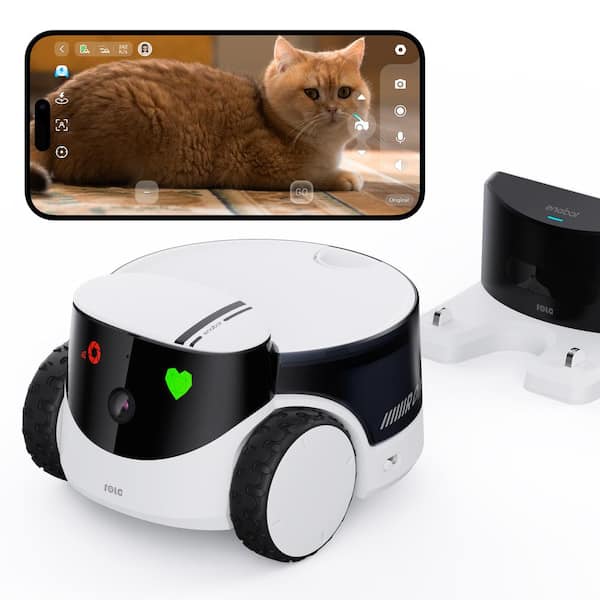 ROLA PetPal 2. 5K Camera Robot: Movable WiFi QHD Cam Indoor Smart Home Security 2-Way Audio, Video for Cat/Dog/Family