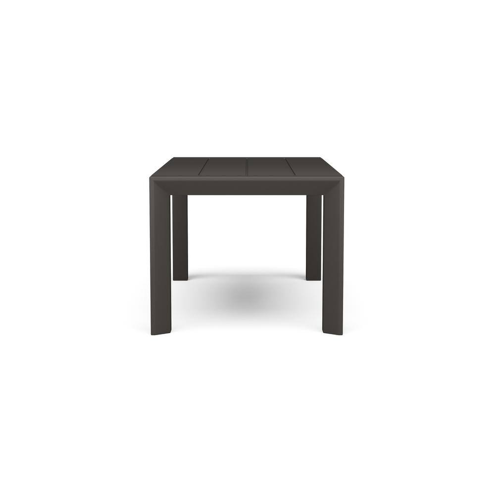 Gray 40" Aluminum Outdoor Coffee Table with Slatted Top