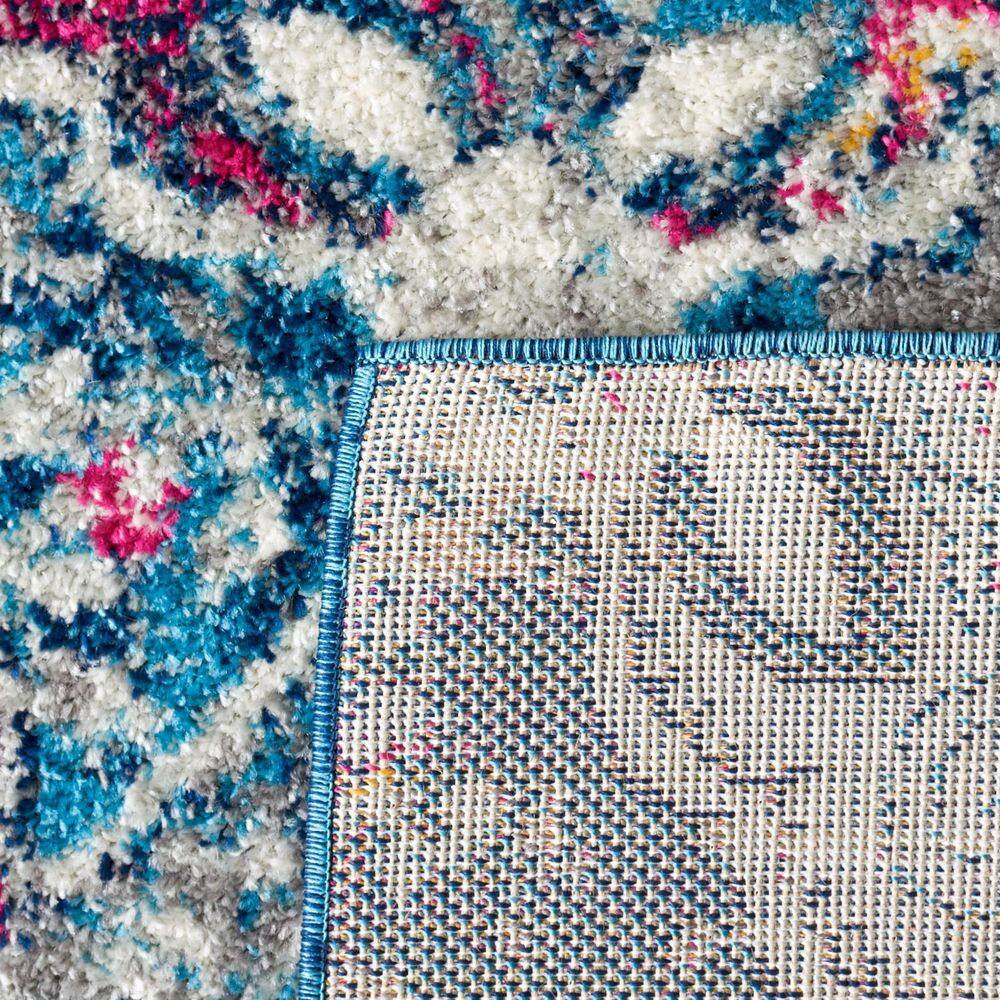 Blue Paisley 4' x 6' Synthetic Area Rug