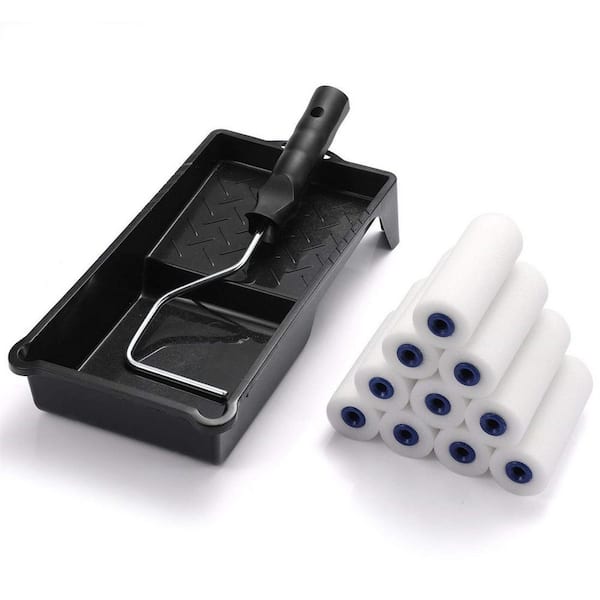 Dracelo 7-Pieces 4 in. Foam Mini Paint Roller Kit B08SHSK8X7 - The Home  Depot