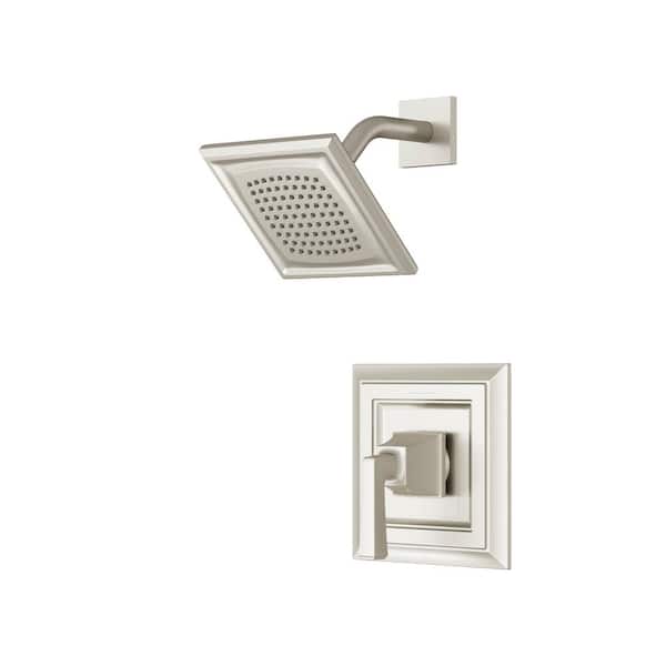 Town Square S Water Saving Shower Faucet Trim Kit for Flash Rough-in Valves in Brushed Nickel (Valve Not Included)