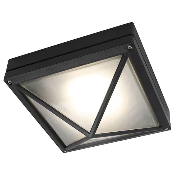 Unbranded 8.5 in. 1-Light Black LED Flush Mount