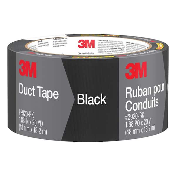 3M 1.88 in. x 20 yds. Black Duct Tape (Case of 12)