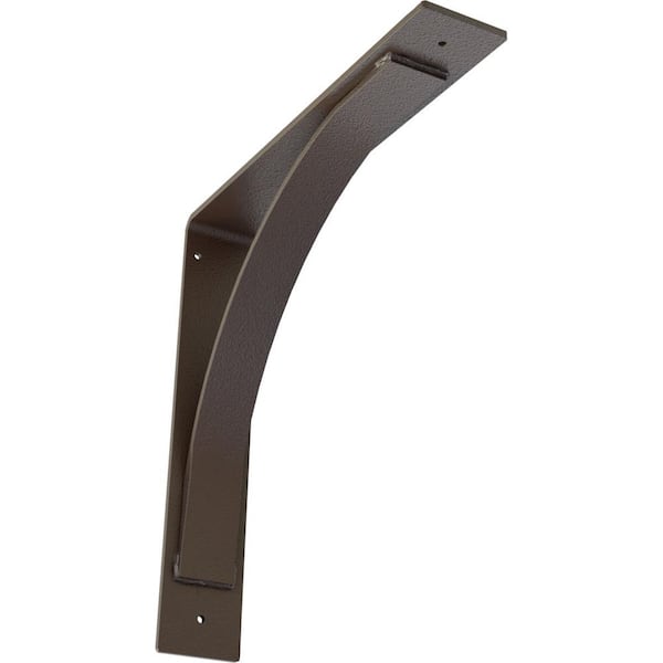Ekena Millwork 3 in. W x 16 in. H x 16 in. D Hammered Brown Morris Steel Bracket