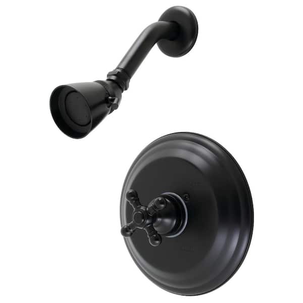 Kingston Brass Metropolitan Single Handle 1-Spray Shower Faucet 1.8 GPM with Pressure Balance in Matte Black