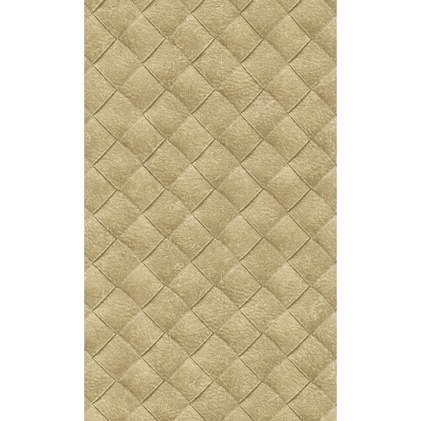 Walls Republic Leaf Patchwork Beige Non-Woven Paste the Wall Textured Wallpaper 57 sq. ft.