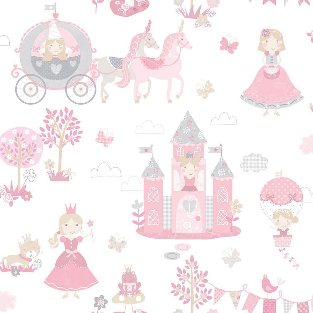 Tiny Tots 2-Collection Pink Glitter Finish Baby Texture Smooth Paper  Non-Woven Wallpaper Roll G78354 - The Home Depot