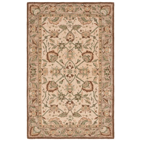 Antiquity 4 ft. x 6 ft. Ivory/Beige Forest Medallion Area Rug