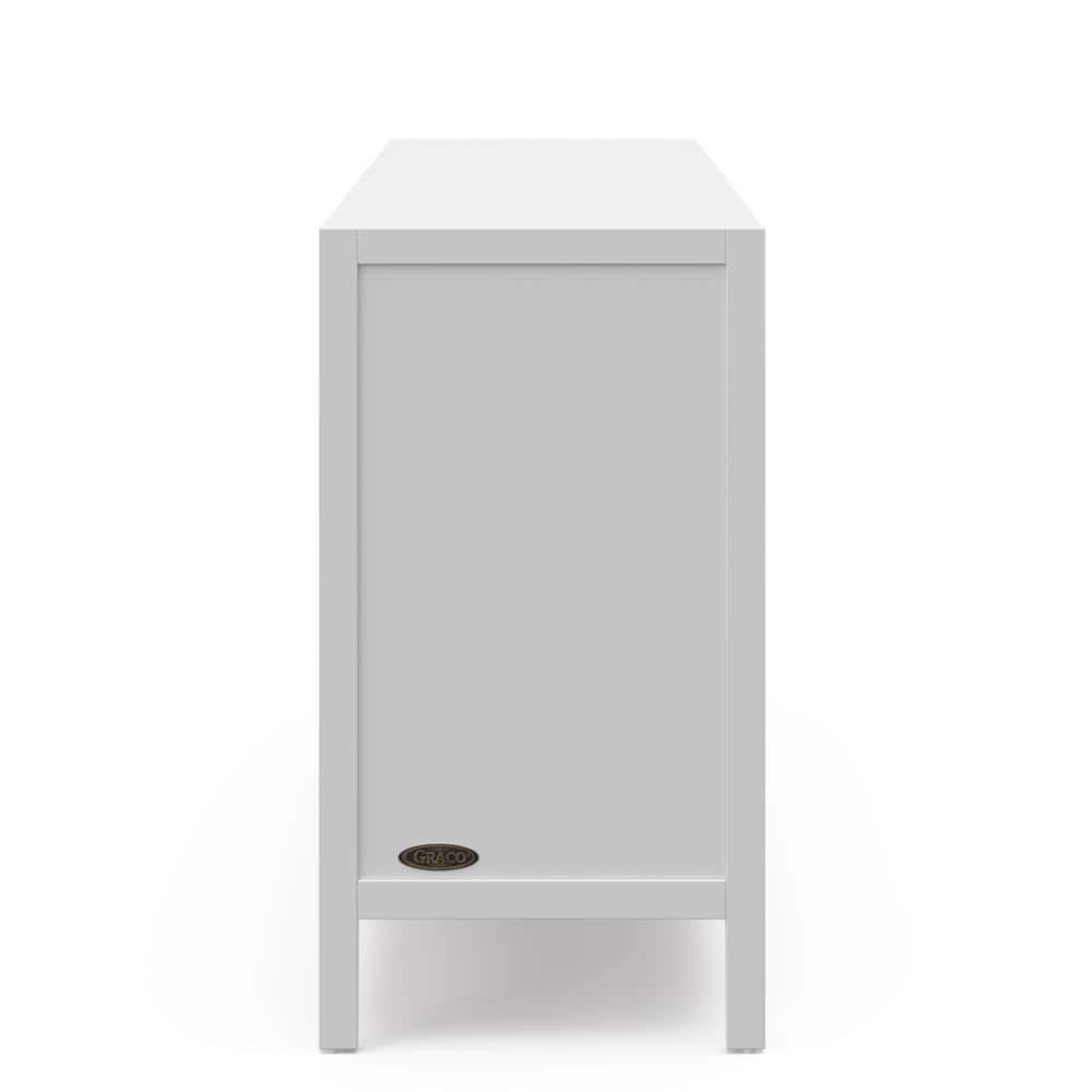 White GREENGUARD Certified 6-Drawer Double Nursery Dresser