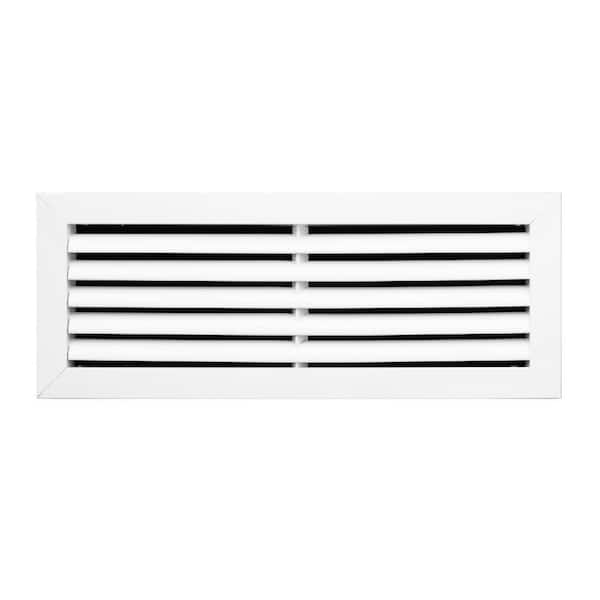 18 in. x 6 in. Aluminum Return Air Grille in White