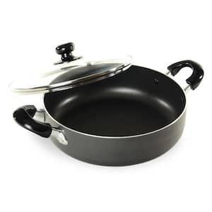 Better Chef 98580240M 6 qt. Round Aluminum Nonstick Dutch Oven in Gray with Glass Lid