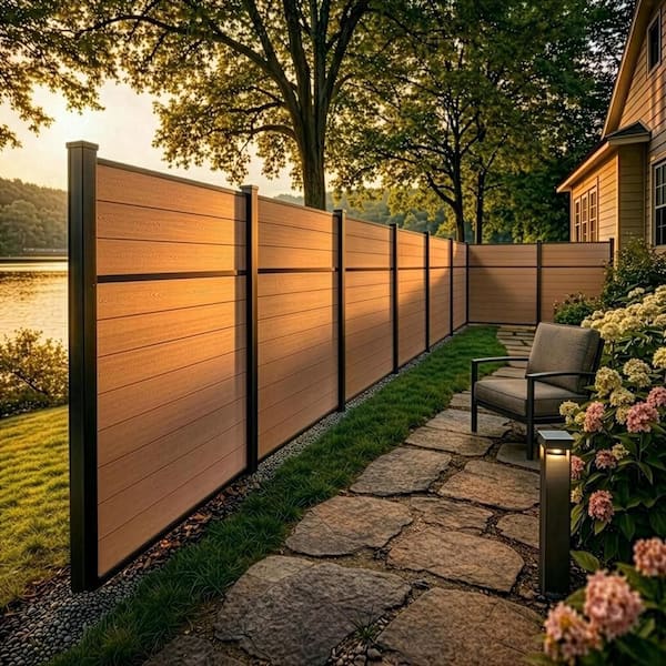 GWF Classic Privacy 6 ft. x 6 ft. Cedar Composite Horizontal Wood
