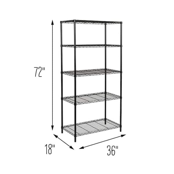 Tileon Heavy Duty 3-Shelf Shelving with Wheels, Adjustable Storage Units,  Steel Organizer Wire Rack AYBSZHD2269 - The Home Depot