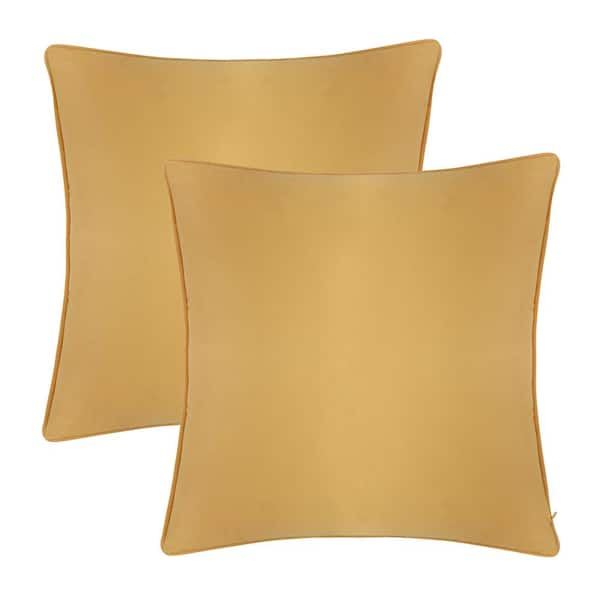 Mustard yellow 2024 velvet throw pillows