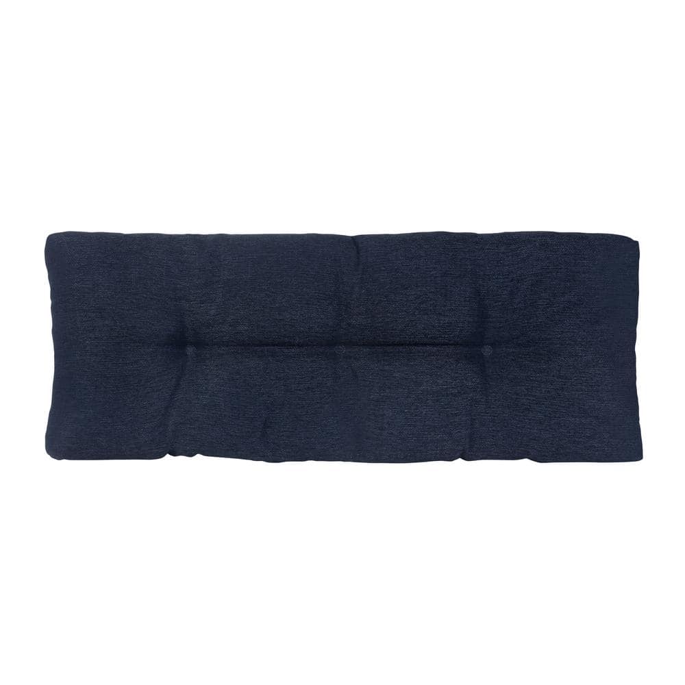 The Gripper Tufted 36 in. Omega Indigo Universal Bench Cushion