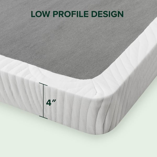 Box Spring Queen Size Bi Fold Bed Folding Heavy Gauge Steel Heavy Duty White 
