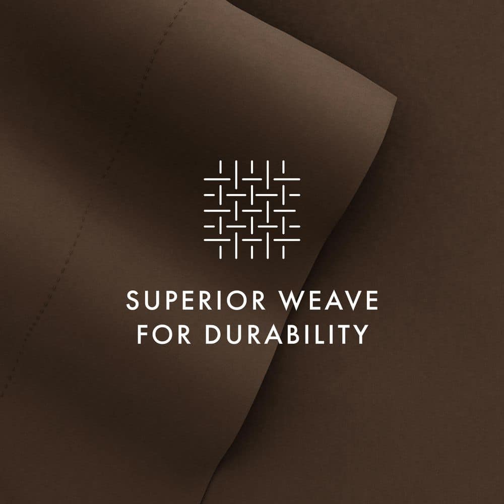 Chocolate Twin Microfiber and Cotton Sheet Set