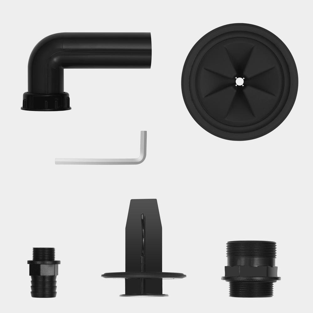 3/4 HP Black Stainless Steel Continuous Feed Garbage Disposal