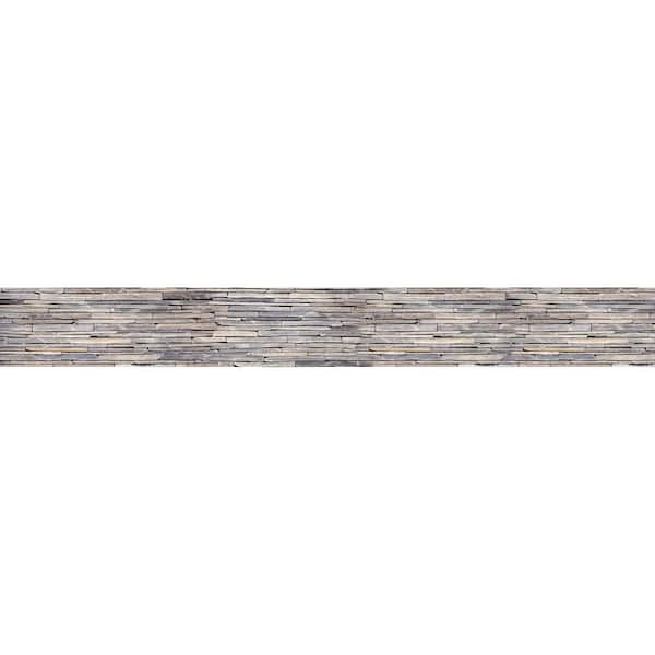 Crearreda Brown Semi-Gloss Stones Border Decal