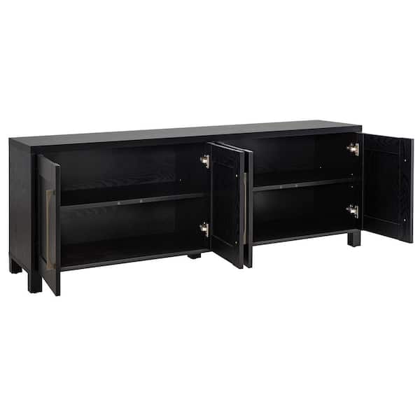 Meyer&Cross Chabot 68 in. Black Grain TV Stand Fits TV's up to 75